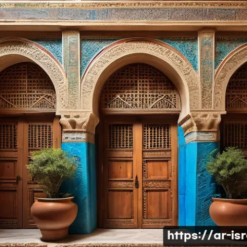 이스라엘의 전통 건축물 - A traditional ancient building in Israel showcasing a harmonious blend of Phoenician, Roman, Islamic...