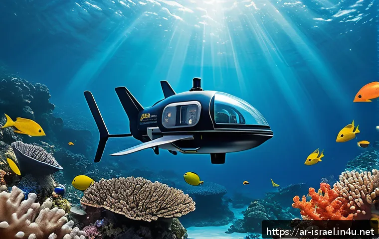 이스라엘의 주요 수산 자원 - Underwater scene depicting advanced marine biodiversity monitoring off the Israeli coast: high-tech ...