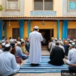 이스라엘 유대교와 세속화 - A vibrant urban Jewish neighborhood scene in Tel Aviv during a religious holiday, showing a diverse ...