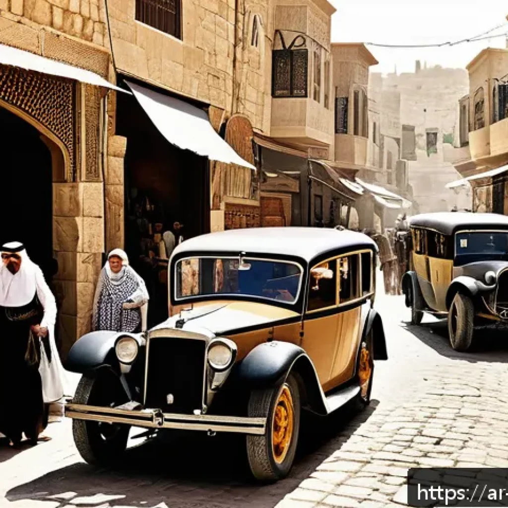 이스라엘 팔레스타인 분쟁 - A detailed historical scene depicting the British Mandate period in Palestine circa 1920s, showing d...